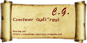 Czechner Györgyi névjegykártya