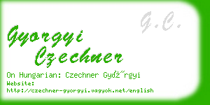 gyorgyi czechner business card